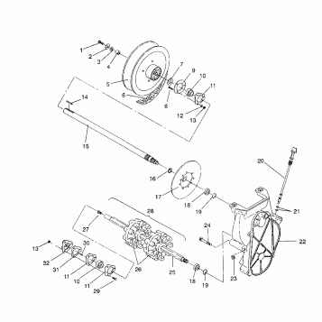 DRIVE TRAIN ASSEMBLY 440 XCR / 0931760 (4923022302019A)