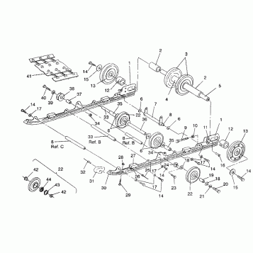 SUSPENSION ASSEMBLY 440 XCR / 0931760 (4923022302020A)