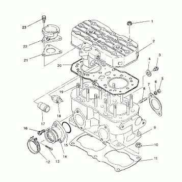 CYLINDER ASSEMBLY 440 XCR / 0931760 (4923022302030A)