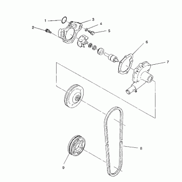 WATER PUMP 440 XCR / 0931760 (4923022302031A)