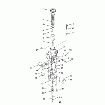 CARBURETOR ASSEMBLY 440 XCR / 0931760 (4923022302033A)