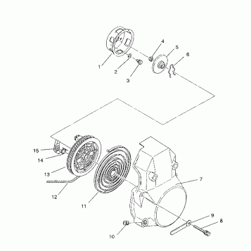 RECOIL STARTER ASSEMBLY 440 XCR / 0931760 (4923022302037A)