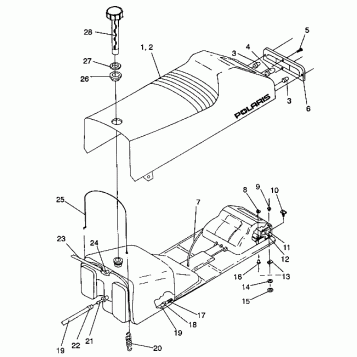SEAT and GAS TANK ASSEMBLY Storm/0932770 and Storm SKS/0932570 (4923032303002A)