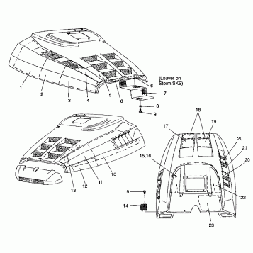 HOOD - FOAM/FOIL Storm/0932770 and Storm SKS/0932570 (4923032303008A)