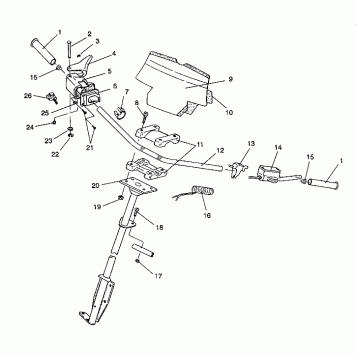 STEERING - HANDLEBAR ASSEMBLY Storm/0932770 and Storm SKS/0932570 (4923032303014A)