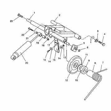 REAR TORQUE ARM ASSEMBLY Storm/0932770 and Storm SKS/0932570 (4923032303022A)