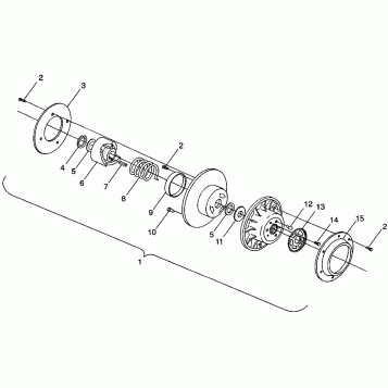 DRIVEN CLUTCH ASSEMBLY Storm/0932770 and Storm SKS/0932570 (4923032303024A)