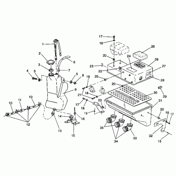 OIL TANK/AIR BOX ASSEMBLY Storm/0932770 and Storm SKS/0932570 (4923032303027A)