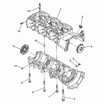 CRANKCASE ASSEMBLY Storm/0932770 and Storm SKS/0932570 (4923032303028A)
