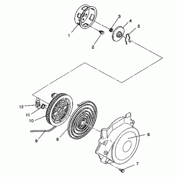 RECOIL STARTER ASSEMBLY Storm/0932770 and Storm SKS/0932570 (4923032303036A)