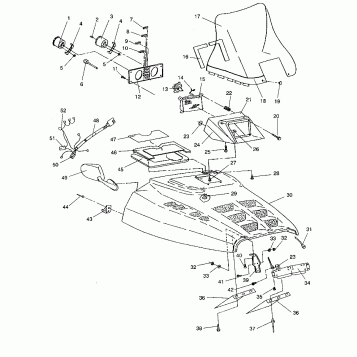 HOOD ASSEMBLY TRAIL/0930761 and TRAIL DELUXE/0930243 (4923222322007A)