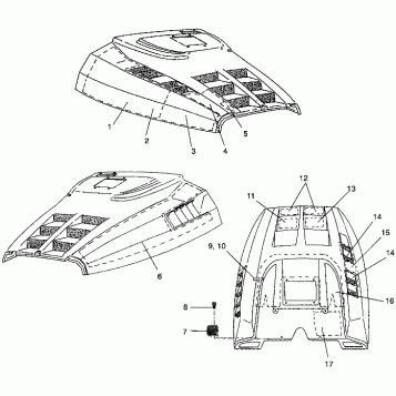 HOOD - FOAM/FOIL TRAIL / 0930761 and  TRAIL DELUXE / 0930243 (4923222322010A)