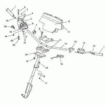 STEERING - HANDLEBAR ASSEMBLY TRAIL / 0930761 and  TRAIL DELUXE / 0930243 (4923222322015A)