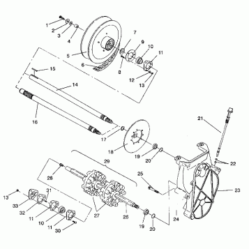 DRIVE TRAIN ASSEMBLY TRAIL/0930761 and  TRAIL DELUXE/0930243 (4923222322019A)