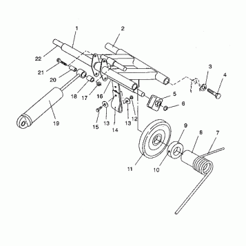 REAR TORQUE ARM ASSEMBLY TRAIL/0930761 and  TRAIL DELUXE/0930243 (4923222322024A)