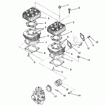 CYLINDER ASSEMBLY TRAIL DELUXE/0930243 (4923222322034A)