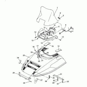 HOOD ASSEMBLY LITE GT/0933133 and STARLITE GT/0933127 (4923232323006A)
