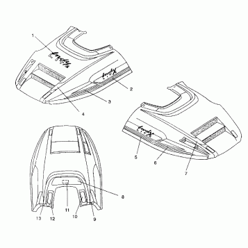 HOOD - DECALS LITE GT / 0933133 (4923232323007A)