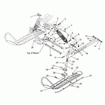 FRONT SUSPENSION and SKI LITE GT/0933133 and STARLITE GT/0933127 (4923232323010A)