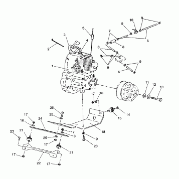ENGINE MOUNTING STARLITE GT / 0933127 (4923232323022A)