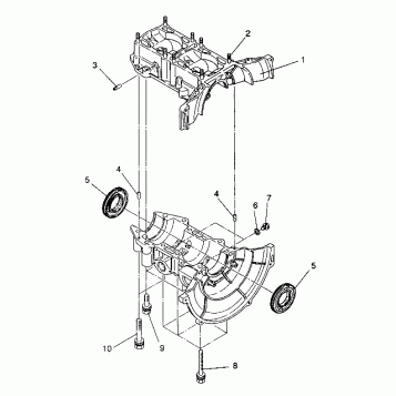 CRANKCASE ASSEMBLY LITE GT/0933133 (4923232323027A)
