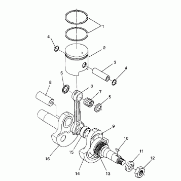 PISTON and CRANKSHAFT STARLITE GT / 0933127 (4923232323031A)