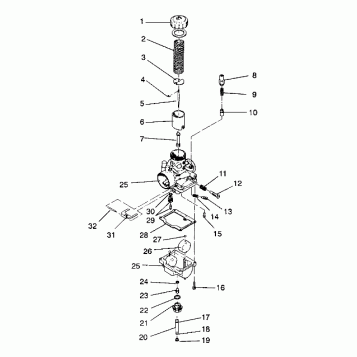 CARBURETOR ASSEMBLY STARLITE GT / 0933127 (4923232323033A)