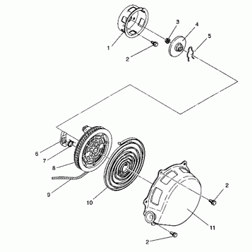 RECOIL STARTER ASSEMBLY STARLITE GT / 0933127 (4923232323041A)