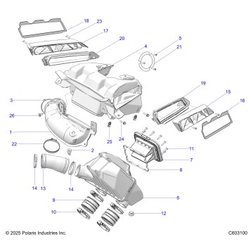 ENGINE, AIR INTAKE SYSTEM - S26TLC8MS/TLR8MS (C603100)