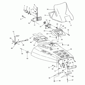 HOOD ASSEMBLY WIDETRAK GT / X932061 (4924722472005A)