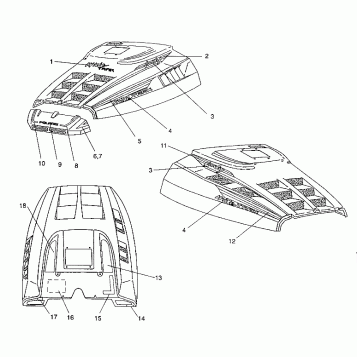 HOOD - DECALS WIDETRAK GT / X932061 (4924722472007A)