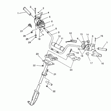 STEERING - HANDLEBAR ASSEMBLY WIDETRAK GT / X932061 (4924722472013A)