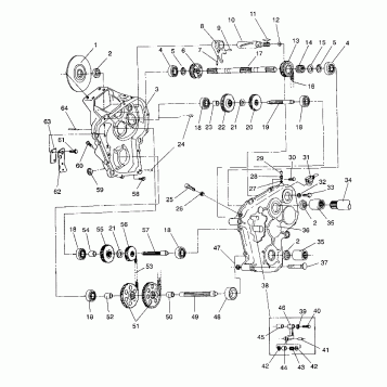 GEARCASE ASSEMBLY WIDETRAK GT / X932061 (4924722472017A)