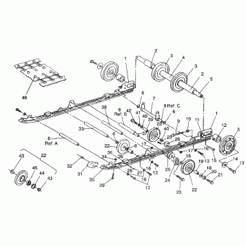 SUSPENSION ASSEMBLY WIDETRAK GT / X932061 (4924722472019A)