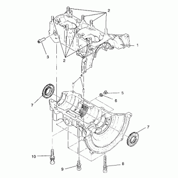 CRANKCASE ASSEMBLY WIDETRAK GT / X932061 (4924722472028A)