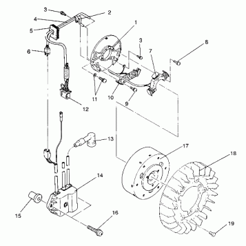 MAGNETO ASSEMBLY WIDETRAK GT / X932061 (4924722472034A)