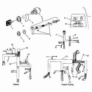 IGNITION and WIRE HARNESS CLASSIC 0942865 and  CLASSIC TOURING 0942875 (4924962496003A)