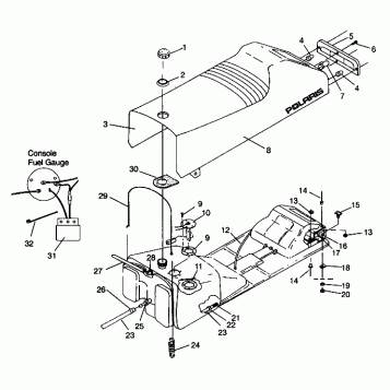 SEAT and GAS TANK ASSEMBLY CLASSIC 0942865 (4924962496004A)