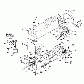 SEAT and GAS TANK ASSEMBLY CLASSIC TOURING 0942875 (4924962496005A)