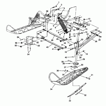 FRONT SUSPENSION and SKI CLASSIC 0942865 and  CLASSIC TOURING 0942875 (4924962496013A)