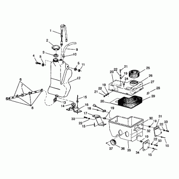 OIL TANK/AIR BOX ASSEMBLY CLASSIC TOURING 0942875 (4924962496036A)