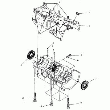 CRANKCASE ASSEMBLY CLASSIC TOURING 0942875 (4924962496039A)