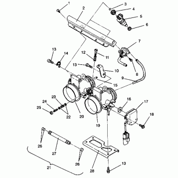 THROTTLE BODY ASSEMBLY CLASSIC TOURING 0942875 (4924962496043A)