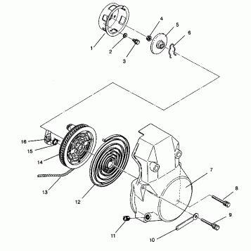 RECOIL STARTER ASSEMBLY CLASSIC 0942865 and  CLASSIC TOURING 0942875 (4924962496049A)