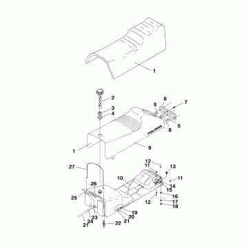 SEAT and GAS TANK ASSEMBLY - 0940761 (4924972497a008)