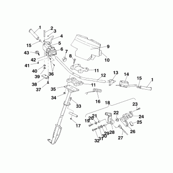 STEERING - HANDLEBAR ASSEMBLY - 0940761 (4924972497b005)