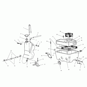 OIL TANK/AIR BOX ASSEMBLY - 0940761 (4924972497c007)