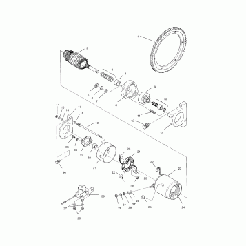 STARTING MOTOR ASSEMBLY - 0940262 (4924972497d003)