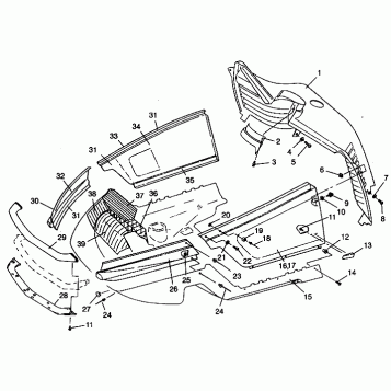 NOSEPAN ASSEMBLY 500 EFI 0942774 and EFI SKS 0942574 (4924982498003A)
