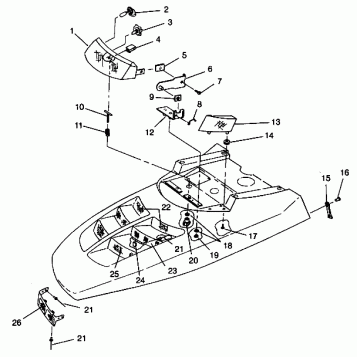 HOOD/HEADLIGHT ASSEMBLY 500 EFI 0942774 and EFI SKS 0942574 (4924982498006A)